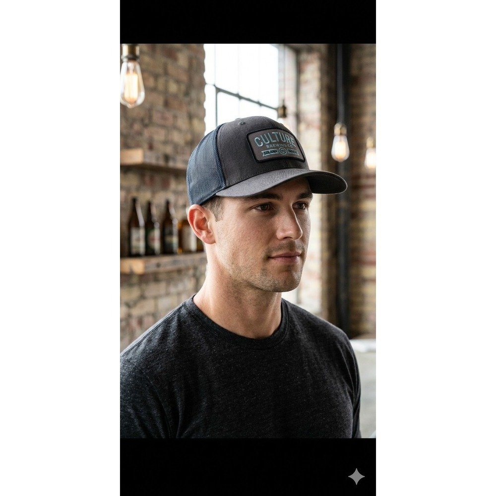 Culture Brewing Co Unisex OS Gray Solana Beach Snapback Hat Mesh Gorpcore Retro